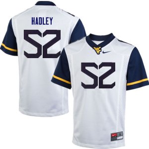 Men's West Virginia Mountaineers NCAA #52 J.P. Hadley White Authentic Nike Stitched College Football Jersey TF15U88UA